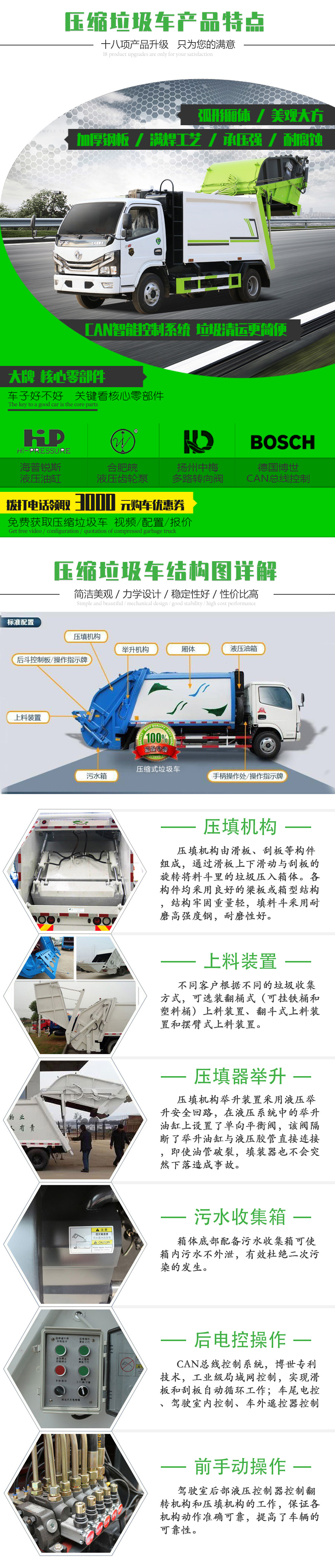 國六18立方東風(fēng)專底后雙橋 壓縮垃圾車